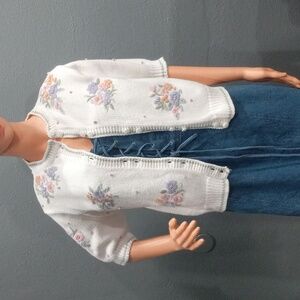 Jennifer Reed Floral Embroidered Sweater